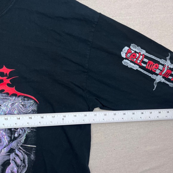 Krig Stop The Manipulation Band Tee Black Long Sleeve Graphic Shirt Death Metal - Picture 7 of 8